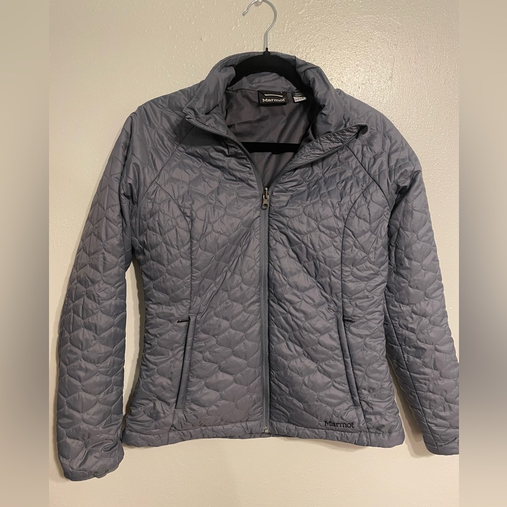 Marmot Quilted Shell Jacket in Charcoal Grey